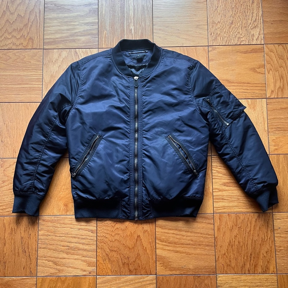 H&M Men’s Navy Blue Bomber Jacket